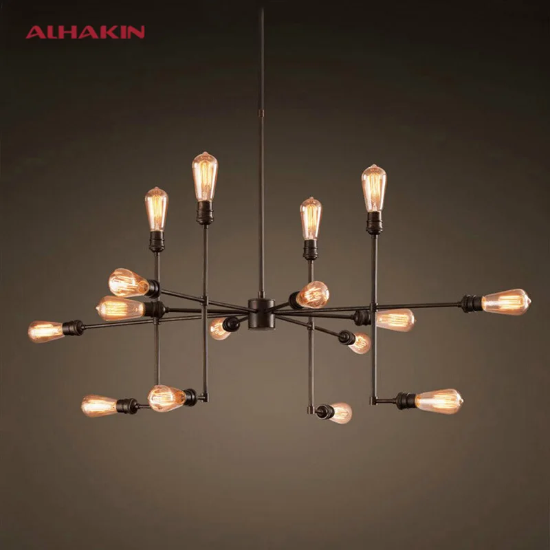 ALHAKIN Американский Страна Подвесной Светильник С Железом В Качестве Satellite