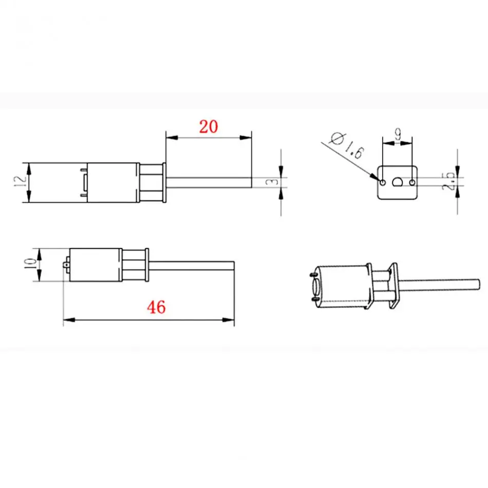 VBESTLIFE DC 12V Мотор редуктор с длинным выходным валом 100 об/мин~ 2000 об/мин мини мотор-редуктор Электрический ящик с зубчатым колесом