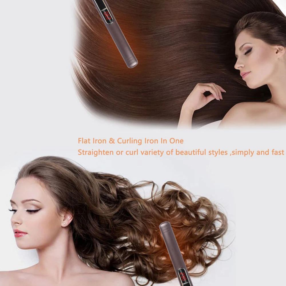 Выпрямитель для волос magami двойной утюжок сухих и влажных Plancha Flacheisen MCH Titanium
