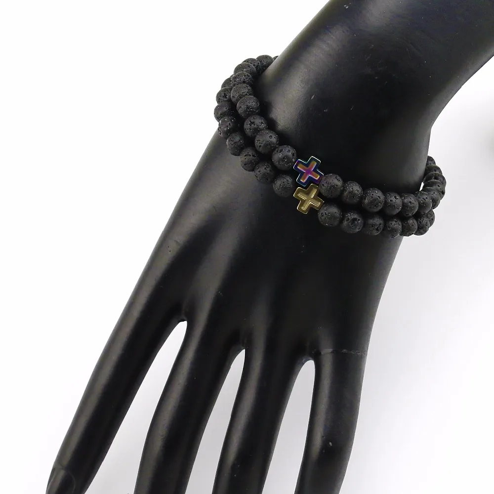 Новый дизайн высококачественные ювелирные изделия из черного лавового камня