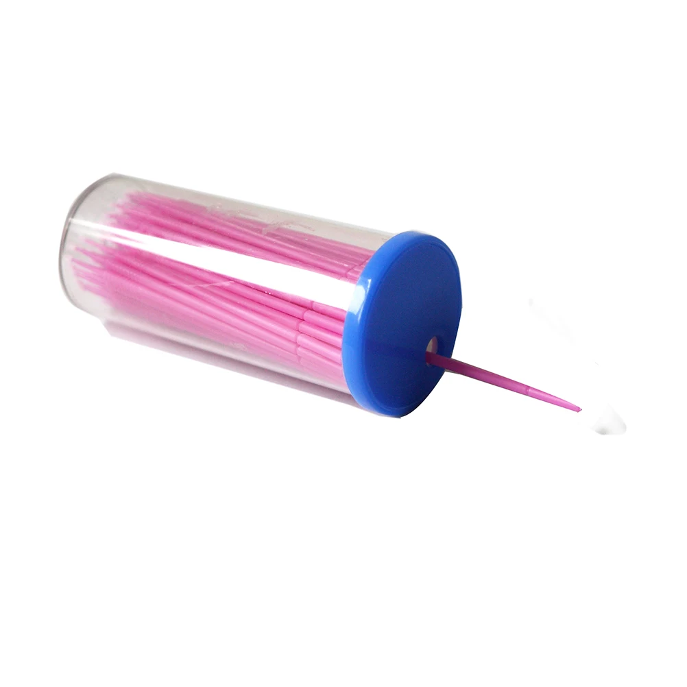 100Pcs Plastic Teeth Cleaning Dental Disposable Micro Applicator Brush Bendable Eyelash extension lint free micro brush With Box | Красота и