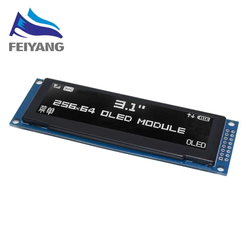 10 шт. настоящий oled-дисплей 3,1" 256*64 25664 точек Графический ЖК-модуль дисплей экран LCM SSD1322 контроллер Поддержка SPI - Цвет: Белый