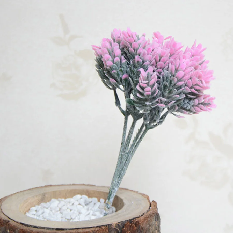 pink 5 шт., 20 см, искусственные цветы для свадьбы, украшения для самодельного изготовления, искусственные цветы, вечерние, Декор, венок - Цвет: pink