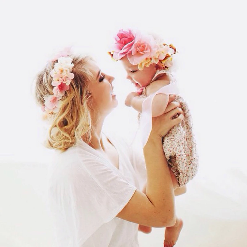 Шикарная мечта 4 цвета повязка на голову с цветами для мамы и дочки фотосессии