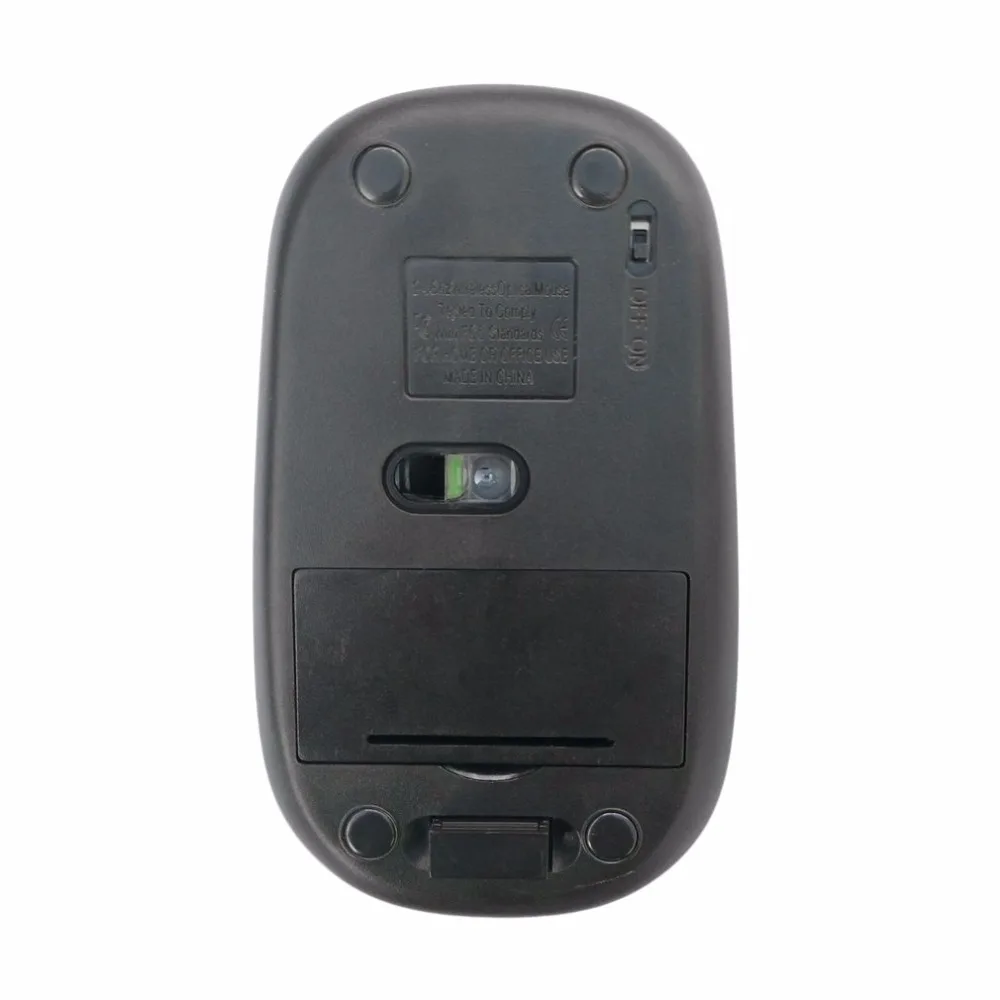 1 шт. 2 4 GHz USB приемник тонкая мини беспроводная оптическая мышь Мыши для