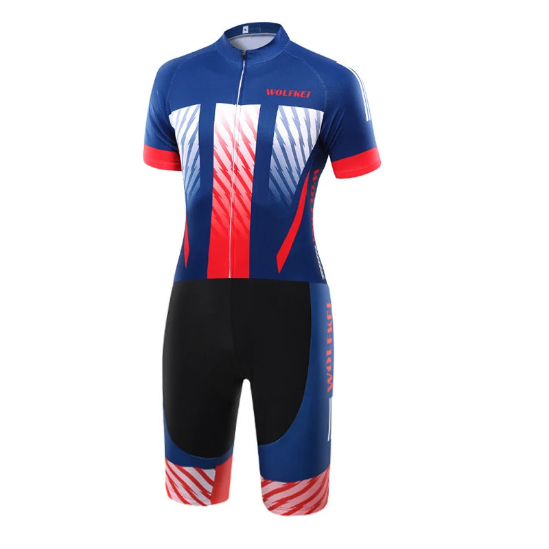 Новинка WOLFKEI Мужская велосипедная одежда Skinsuit цельное боди Ropa Ciclismo MTB спортивная #