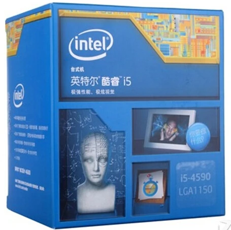 Процессор Intel Core I5 4590 i5-4590 LGA1150 22 нанометра двухъядерный процессор для настольных ПК может работать