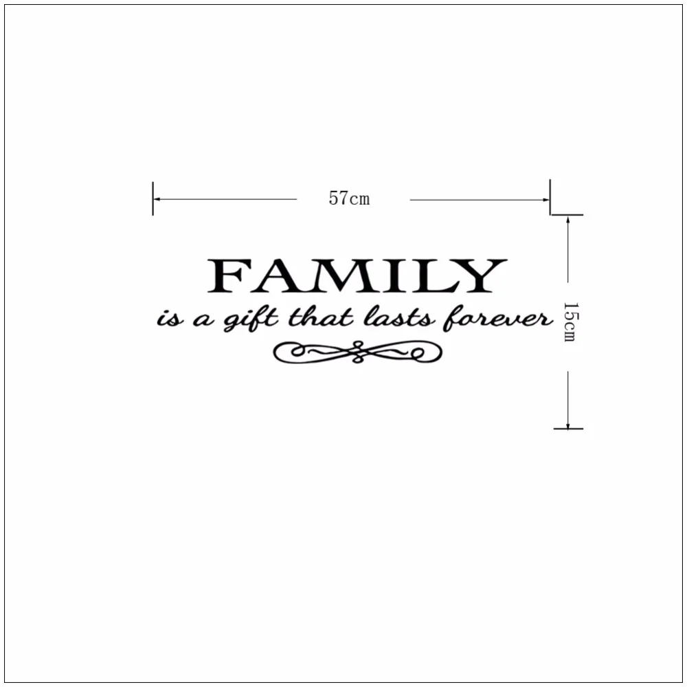 

QP-77 New Family English Quote Home Decor Wall Sticker Decal Bedroom Vinyl Art Mural English Proverbs Wall Stickers