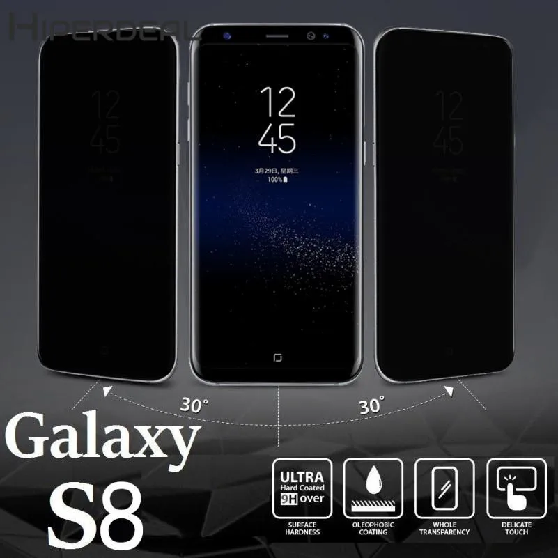 HIPERDEAL Новый для Samsung Galaxy S8 конфиденциальности Полный экран протектор Закаленное