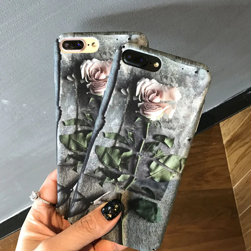 Горячая Ретро картина маслом Rosas цветочный чехол для iphone 6 Чехол классическое
