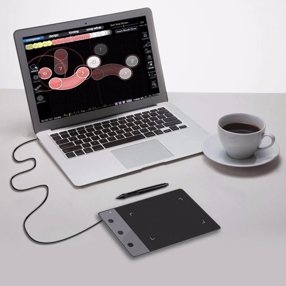 Портативный HUION H420 4 &quotx 2.23&quot USB Книги по искусству Дизайн рисунок Планшеты для
