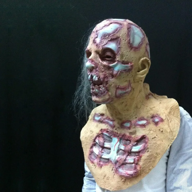 Хэллоуин реквизит Ходячие мертвецы латексная маска полная голова ужас зомби