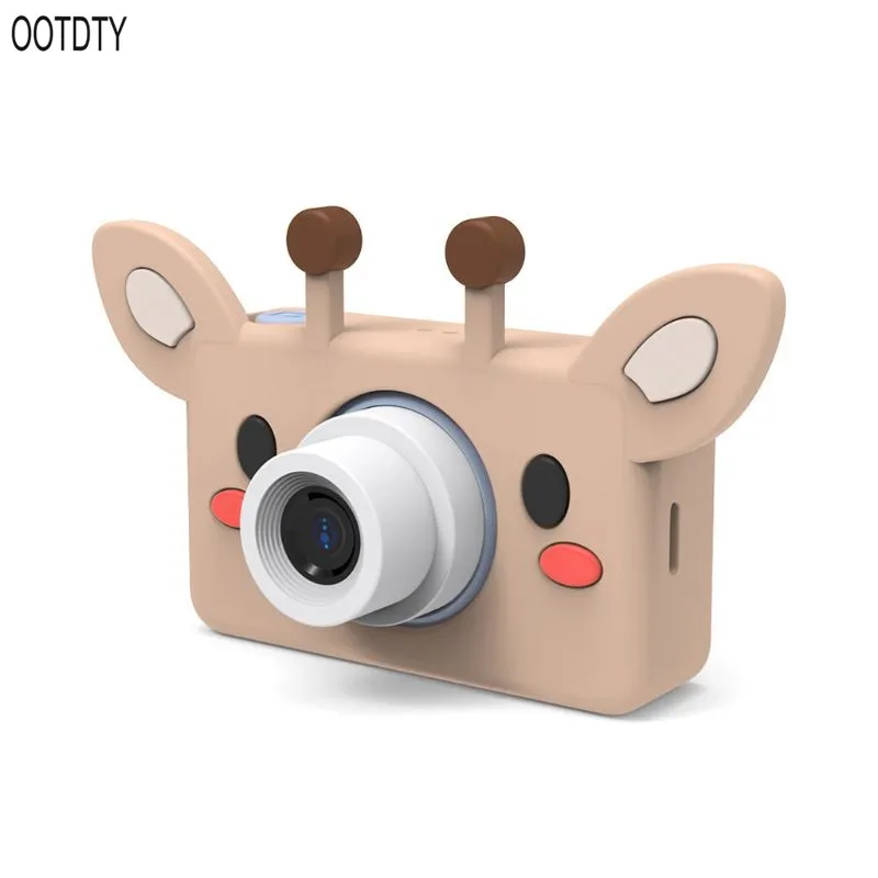 E OOTDTY мультфильм Животные Детская Цифровая камера 2 дюйма экран HD 8MP силиконовый мягкий чехол 32g Micro SD карта подарок на день рождения - Цвет: E