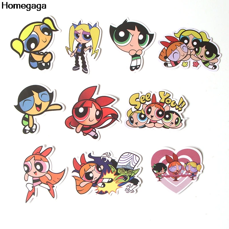 Homegaga 36 шт. Powerpuff девочки дети пастеры diy косплей блокнот с рисунком телефон ноутбук велосипед Скрапбукинг наклейки D2014