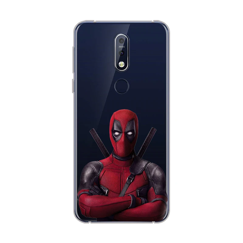 Ciciber для Nokia 8 1 7 6 5 3 2 Plus 9 PureView чехол телефона X7 X6 X5 X3 Мягкий TPU Marvel Deadpool |