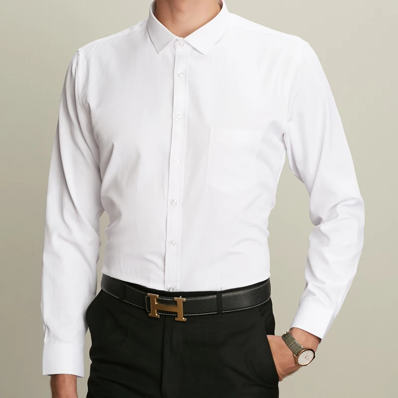 Зимняя Теплая мужская одежда рубашки белые черные для мужчин приталенная