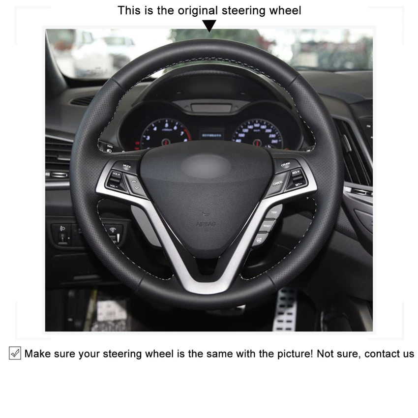 MEWANT черная искусственная кожа Чехол рулевого колеса автомобиля для hyundai Veloster 2011