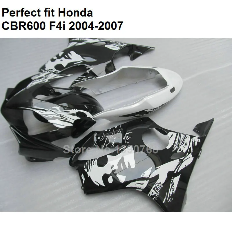 100% Обтекатели для Honda CBR 600 F4i 04 05 06 07 комплект обтекателей CBR600F4i 2004 2005 2006 2007 Белый