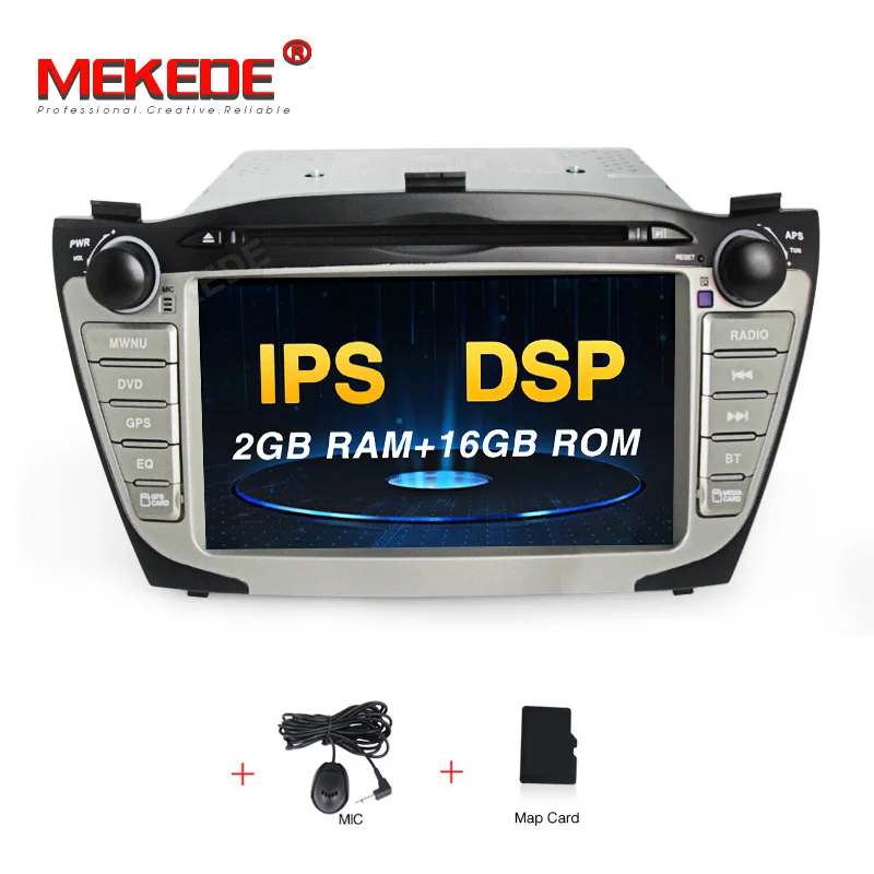 Standard model Mekede автомобильный Радио Мультимедиа Видео плеер навигация gps DVD Android 9,0 для hyundai/IX35/TUCSON 2009- с DSP ips - Цвет: Standard model