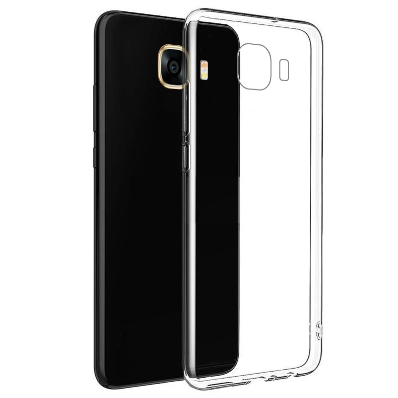 Полноразмерный защитный чехол для Samsung Galaxy C7pro прозрачный индивидуальный мягкий