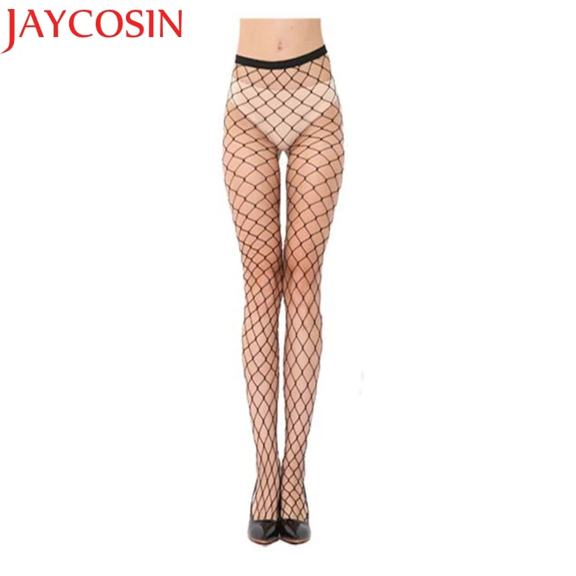 Женские сетчатые колготки JAYCOSIN модные сексуальные черные нейлоновые Прямая