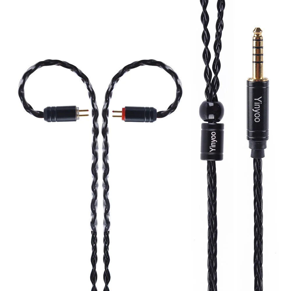 Yinyoo 8 Core Silver Plated Copper Balanced Cable 2.5/3.5/4.4mm With MMCX/2pin Connector For AS10 ZS10 C10 C16 LZ A5 | Электроника