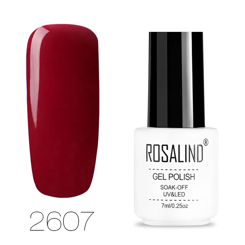 2607 ROSALIND 7 мл строительный гель для полировки ногтей УФ-гель для ногтей гибридный набор для маникюра УФ-и светодиодные перманентные эмали дизайн ногтей Prime - Цвет: 2607