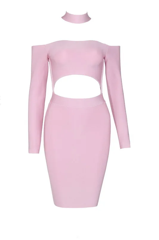 Женское обтягивающее платье эластичное облегающее без бретелек с длинными