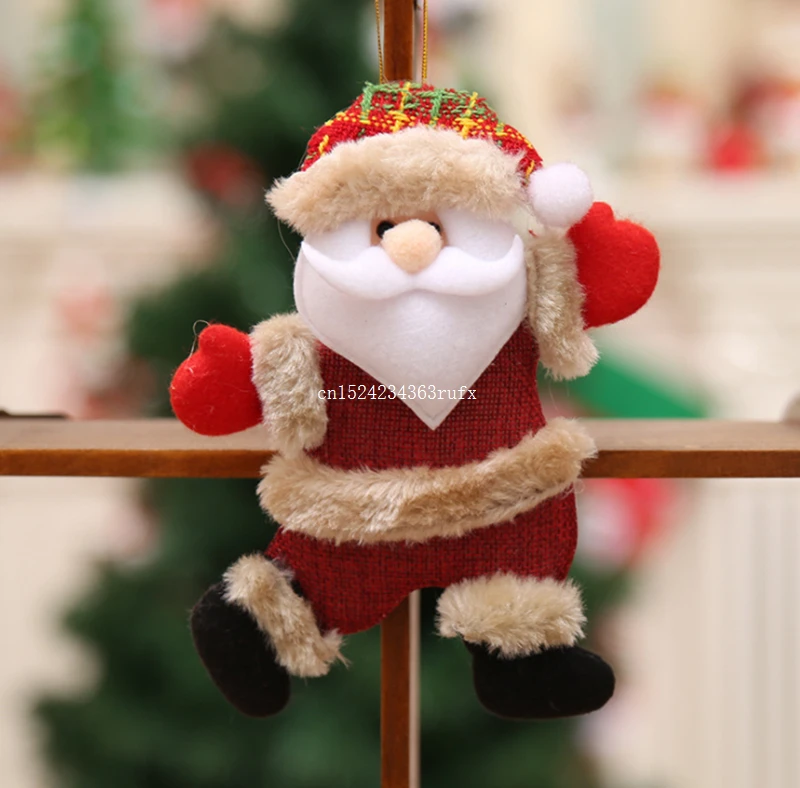 100pcs Christmas Hang Decoration Snowman Santa Claus Elk Reindeer Tree Hanging Ornaments Gift Toy Doll | Дом и сад