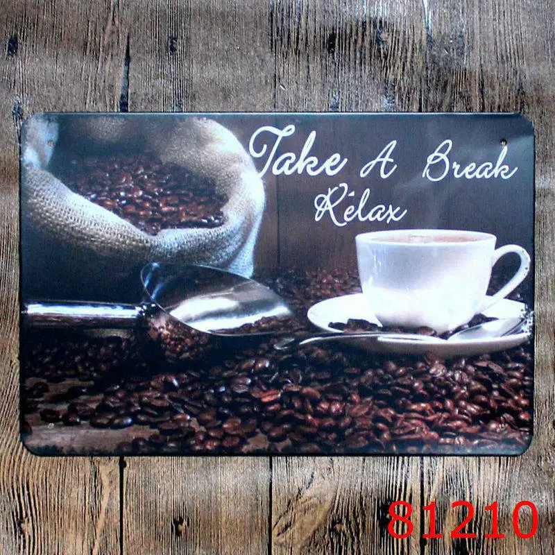 6 Винтаж кофе, wall-Art дощечки с рисунком Кофе делает все возможное, металлические знаки Ретро домашний декор для кафе - Цвет: 6