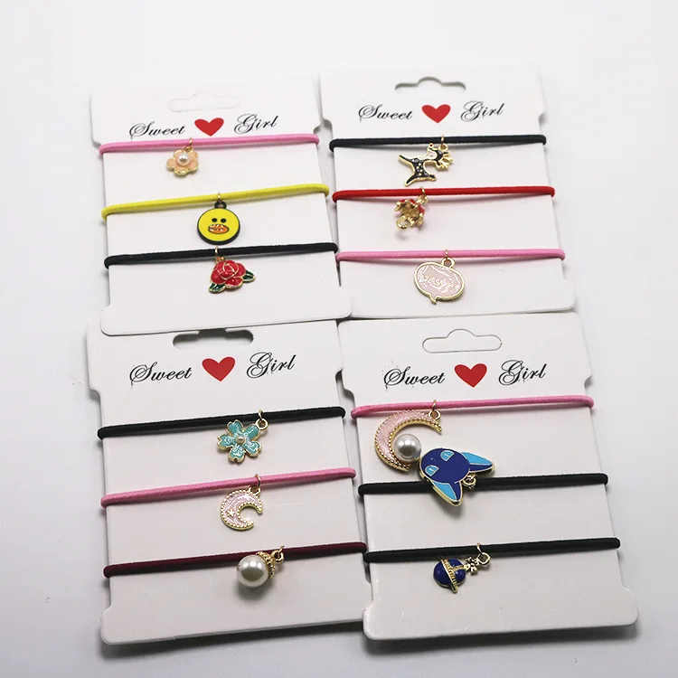 Детская резинка для волос с маленькой подвеской Детские резинки волосы девочек