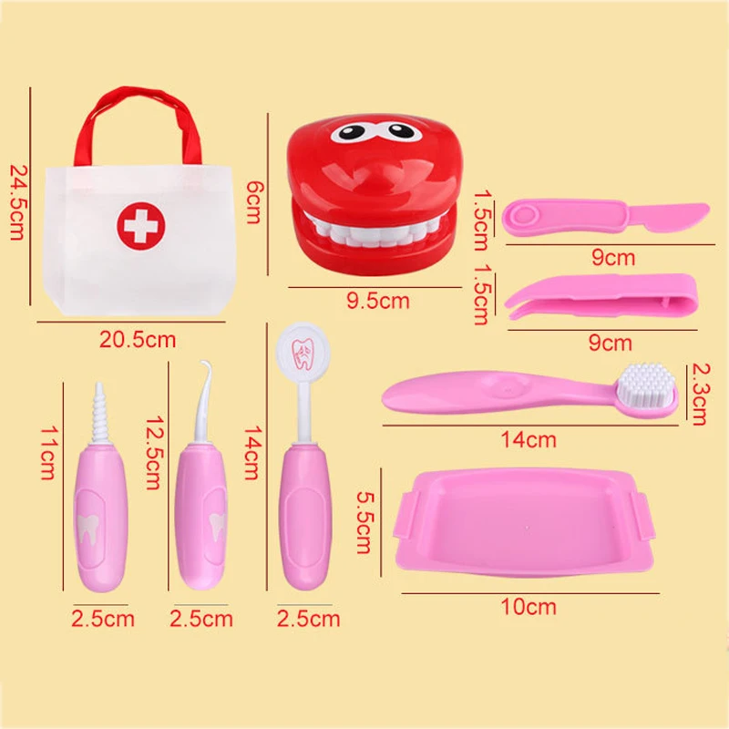 9 шт. детский пластиковый набор для стоматологических игр | Игрушки и хобби