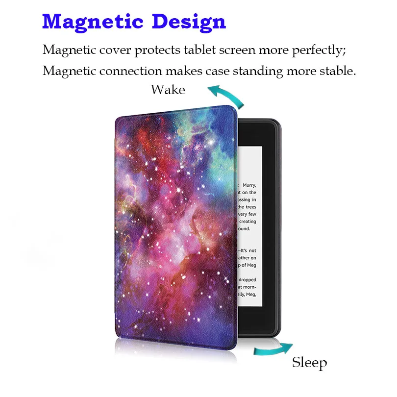 Модный окрашенный чехол для Amazon All New Kindle Paperwhite 2018 6 &quot выпущенный смарт 10 Чехол +