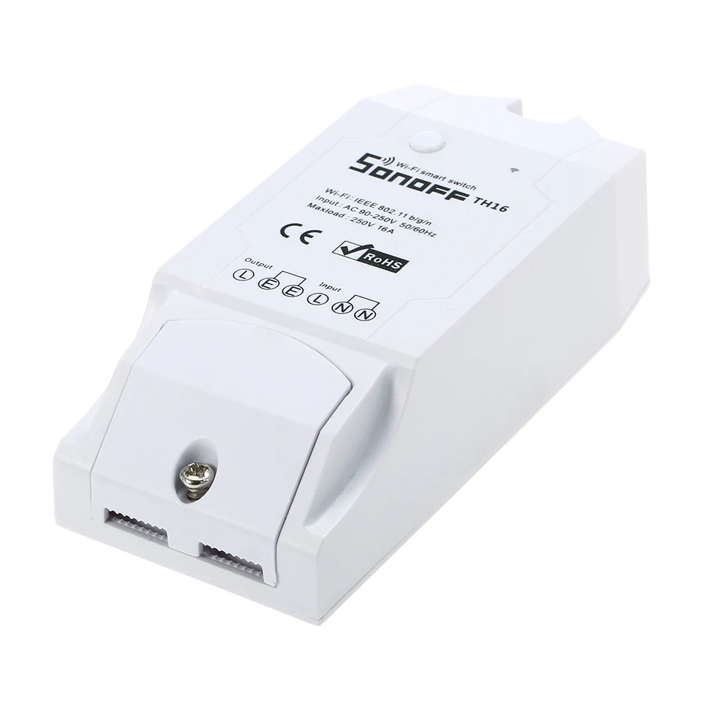 SONOFF TH16 16A/3500W TH10 10A/2200W 90-250V умный Wifi переключатель для контроля температуры и влажности беспроводной домашний комплект для автоматизации работы