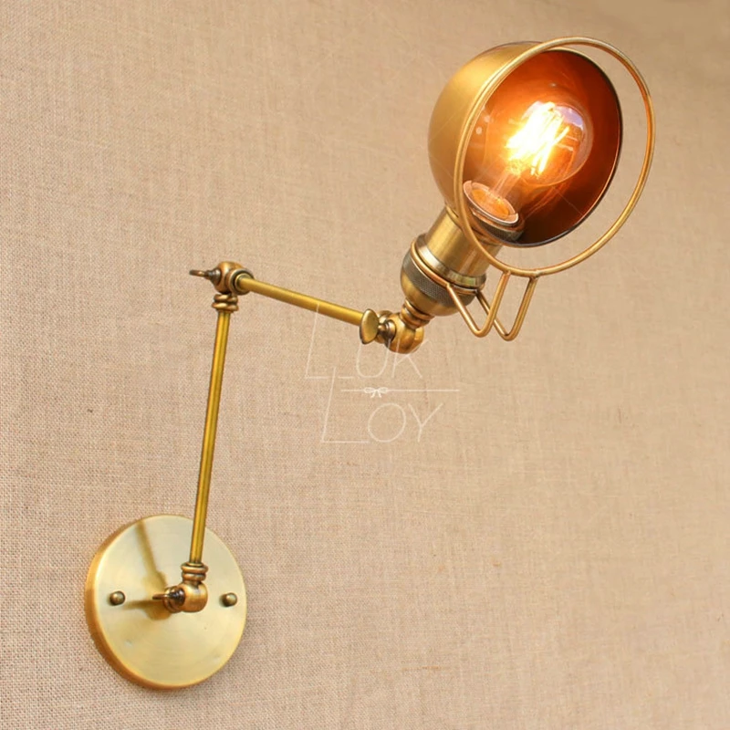 

LukLoy Wall Light, E27 Retro Industrial Vintage Adjustable Wall Lamp, Metal Vintage Lighting Fixtures for Home Office Decoration