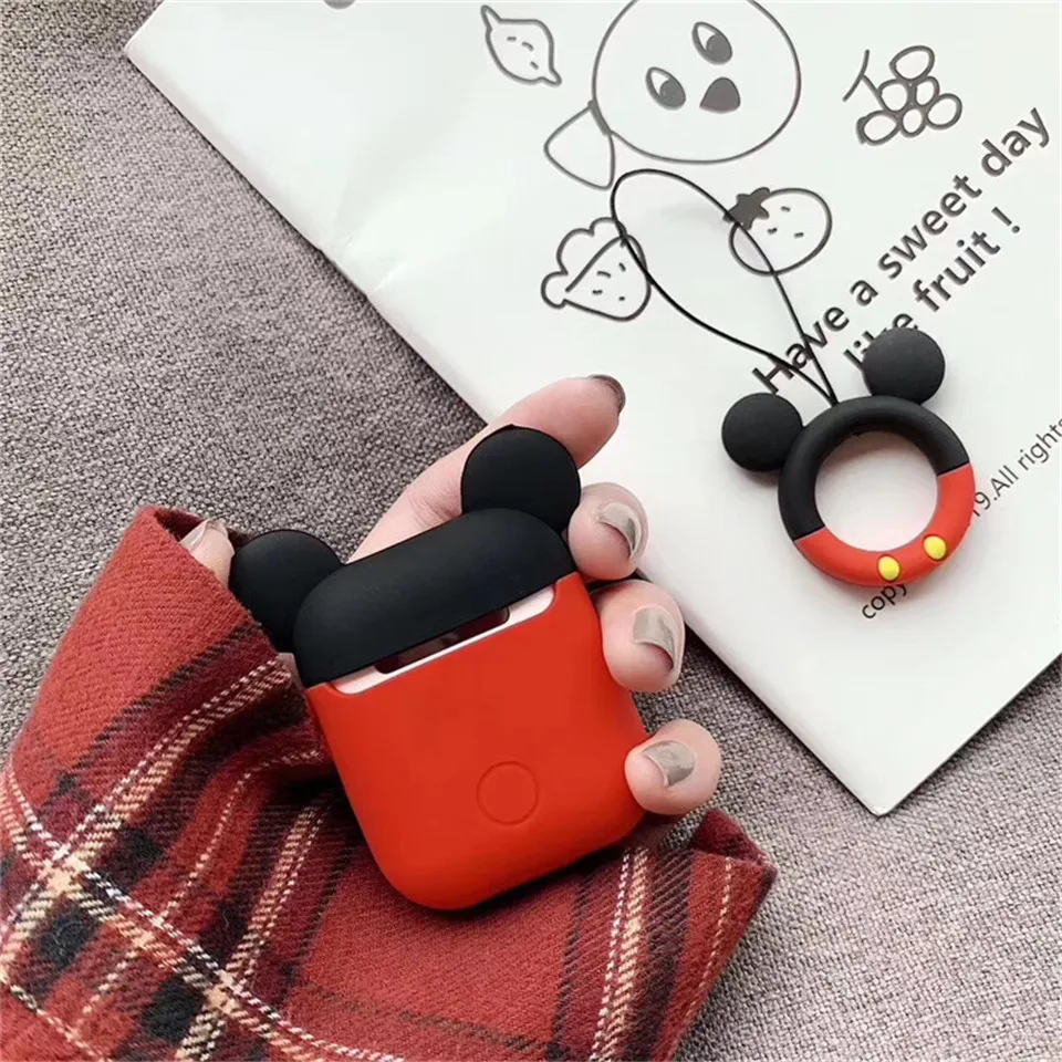 Чехол для наушников с Bluetooth Airpods 2 1 аксессуары защитный чехол сумка ремешком