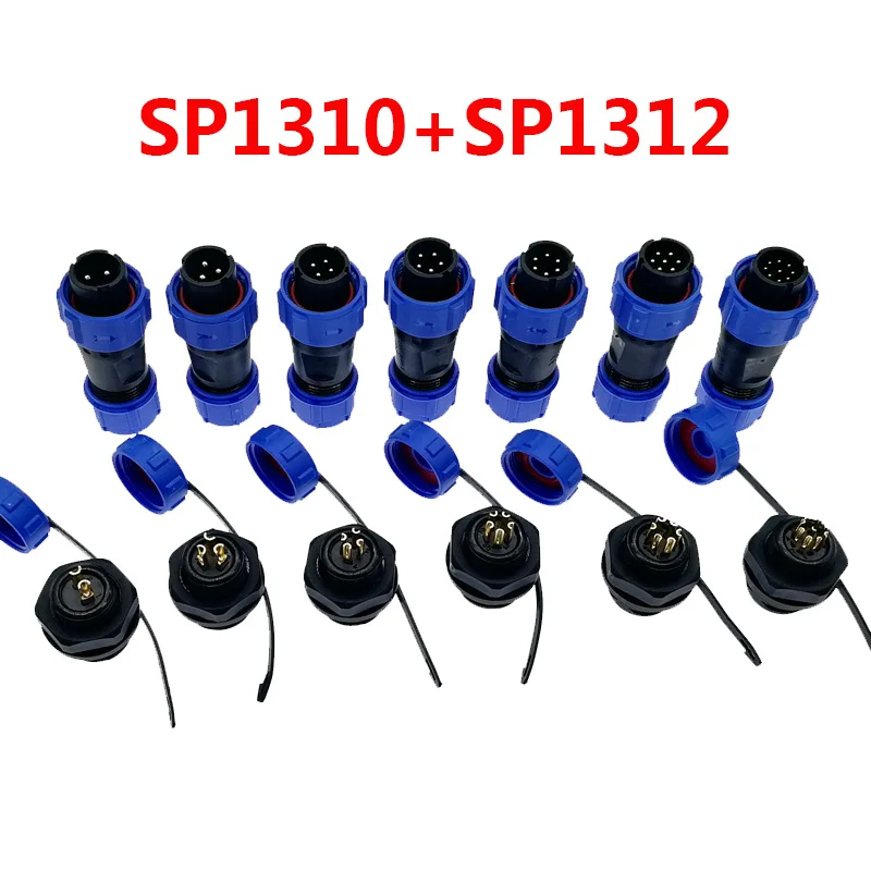 Водонепроницаемый соединитель SP1310 SP1312 2 контакта 3 4 5 контактов 6 7 9 IP68 Кабельный
