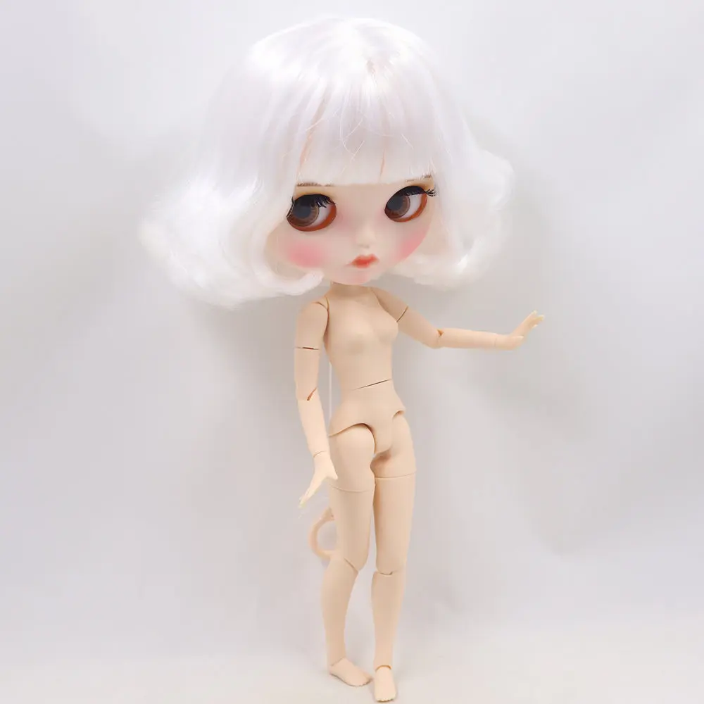 Кукла Blyth ледяная DBS № BL136 белый боб волосы резные губы матовая на заказ лицо