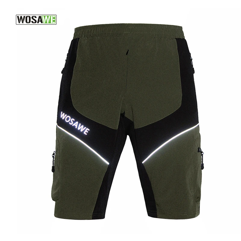Wosawe MTB Вело-шорты Для мужчин Армейский зеленый летние шорты велосипед Горные