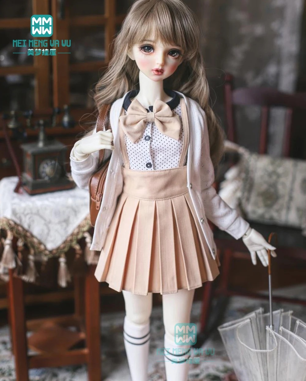 Кукла BJD одежда для 57 60 см 1/3 аксессуары модная рубашка из 5 частей плиссированная
