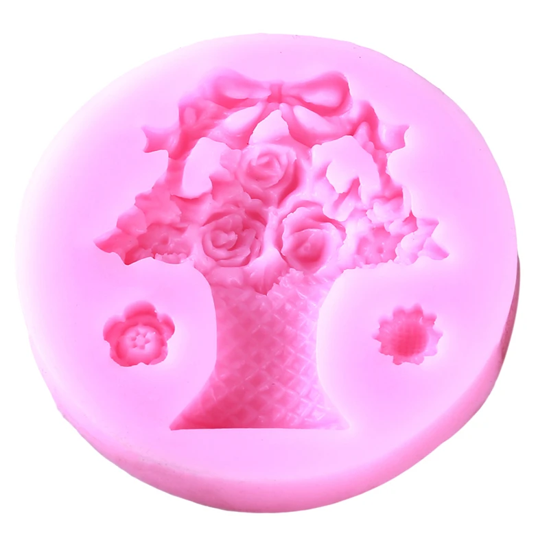 DIY ваза в форме цветочной корзины формы торта Форма для шоколада помадки