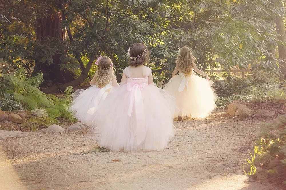 Платья-пачки для девочек с цветочным принтом свадебное платье принцессы длиной