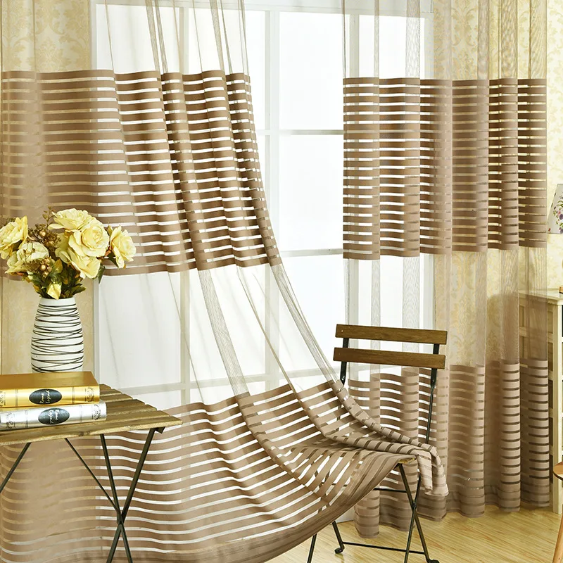 Прозрачные Занавески для окна ткани кухонная пряжа роскошные шторы из органзы