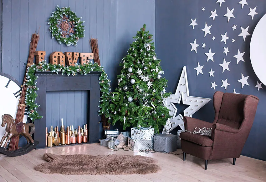 

MEHOFOTO 5X7ft Christmas Photography Backdrops For Photo Studio Fotografia Photo Backgrounds Christmas fireplace Backdrop
