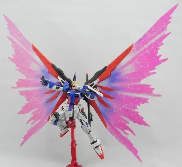 With coloe wing Gundam RG 1/144 модель Destiny Gundam мобильный костюм детские игрушки с держателем - Цвет: With coloe wing