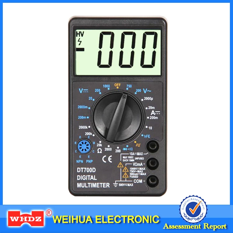 WHDZ DT700D Мини цифровой мультиметр большой экран защита от перегрузки зуммер