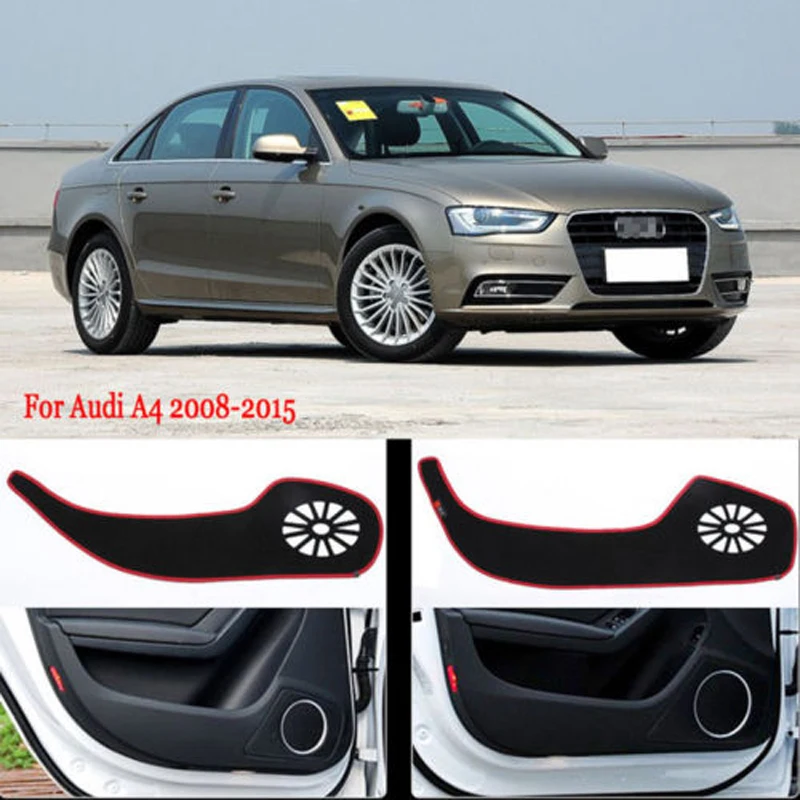 4 шт. внутри двери против царапин защитная крышка накладка для Audi A4 2008-2016 |