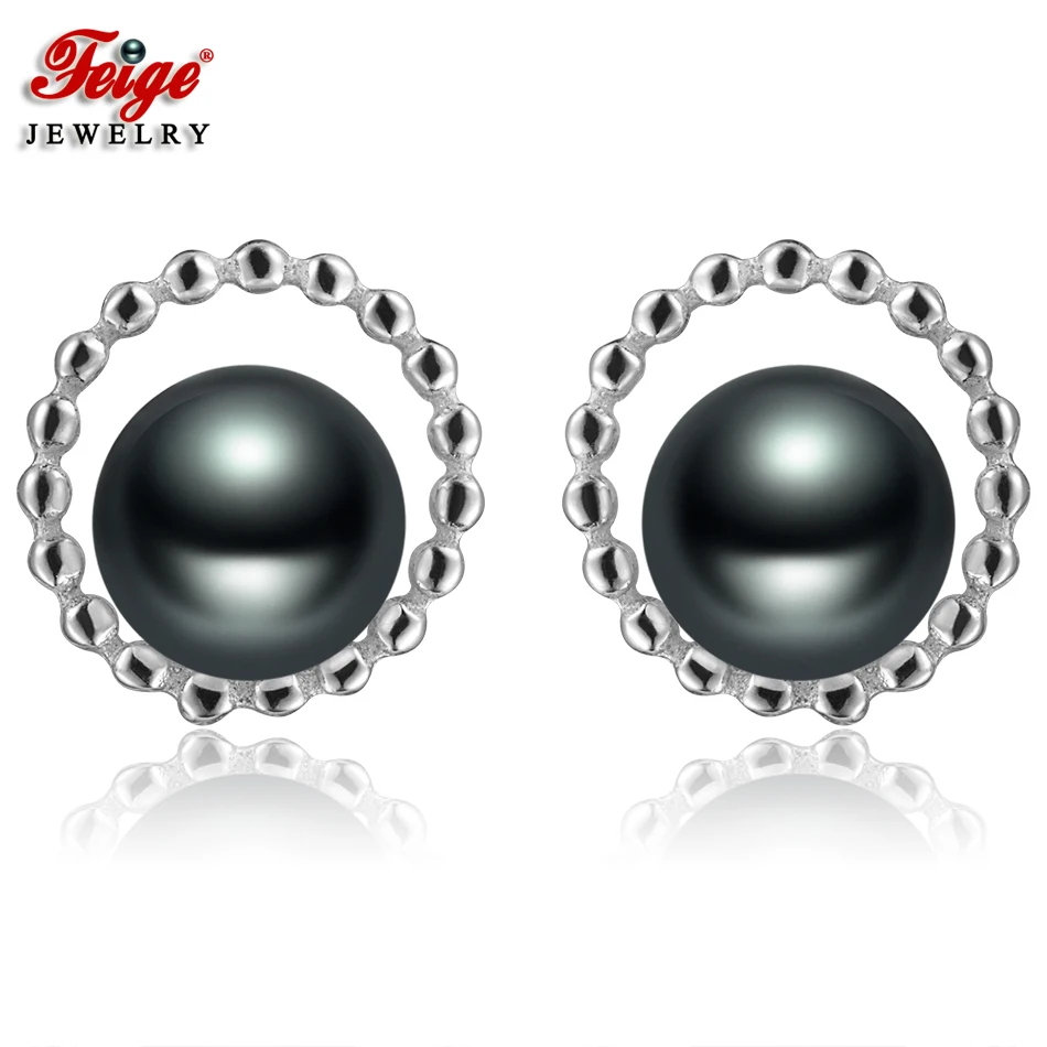 Женские серьги гвоздики из серебра 925 пробы с пресноводным жемчугом 7 8 мм|stud