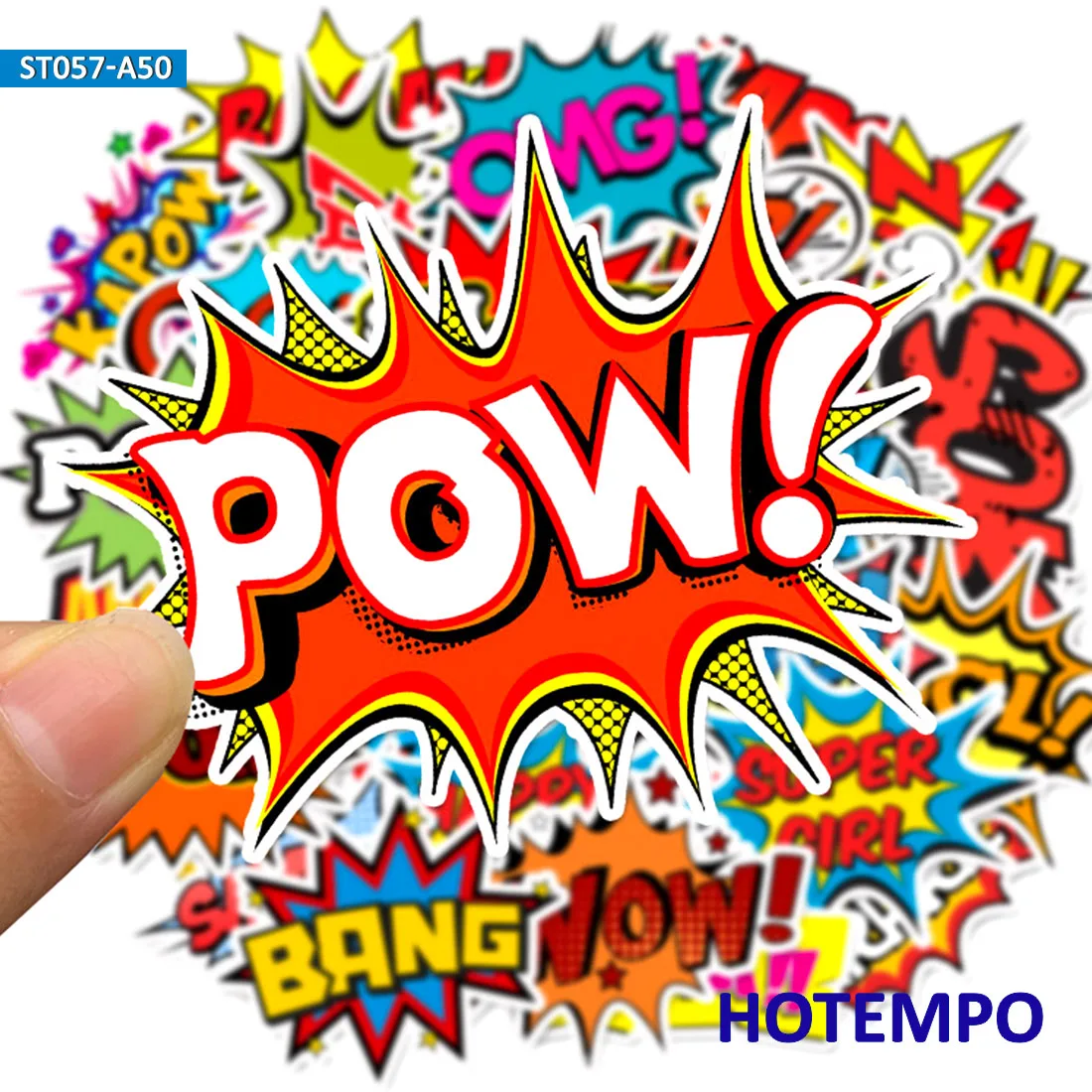 50 шт. BAM POW Wow Boom Bang OMG clouds от explosion стикер s для Мобильный телефон ноутбука багажный