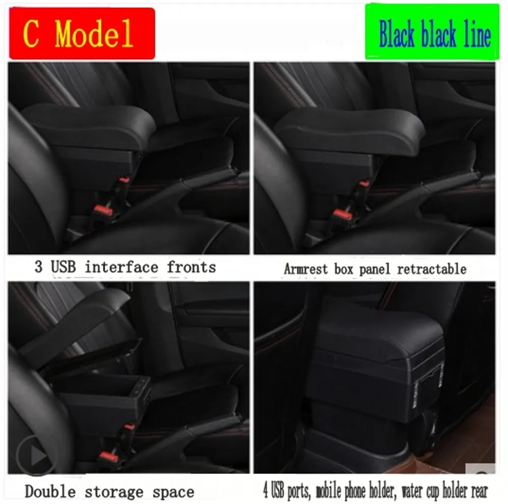 Для KIA Rio 4 подлокотник коробка центральный магазин содержимое коробка подстаканник интерьер автомобиля-Стайлинг украшения аксессуары часть
